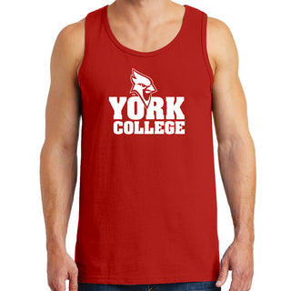York College Cardinals Basic Block Heavy Cotton Tank Top - Red