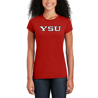 Youngstown Penguins Basic Block Women's T-Shirt - Red