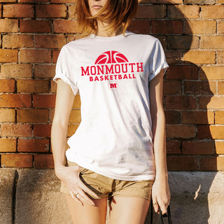 Monmouth College Fighting Scots Basketball Hype Short Sleeve T Shirt - White