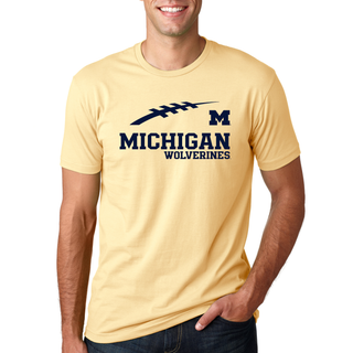 Football Horizon University of Michigan Premium Short Sleeve Tee - Banana Cream