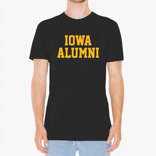 University of Iowa Hawkeyes Basic Block Alumni Triblend Short Sleeve T Shirt - Vintage Black