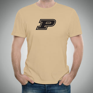 Purdue University Boilermakers Block P Short Sleeve T Shirt - Vegas Gold