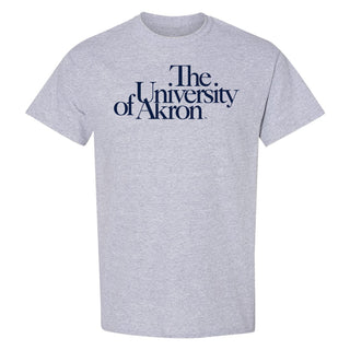 University of Akron Institutional Logo T-Shirt - Sport Grey