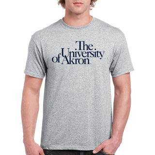 University of Akron Institutional Logo T-Shirt - Sport Grey