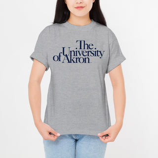 University of Akron Institutional Logo T-Shirt - Sport Grey