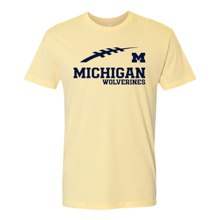 Football Horizon University of Michigan Premium Short Sleeve Tee - Banana Cream