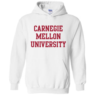 Carnegie Mellon University Tartans Basic Block Hoodie - White
