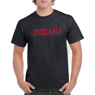 Indiana University Hoosiers Basic Block Short Sleeve T-Shirt - Black