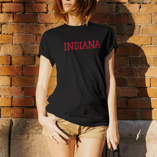 Indiana University Hoosiers Basic Block Short Sleeve T-Shirt - Black