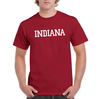 Indiana University Hoosiers Basic Block Short Sleeve T-Shirt - Cardinal