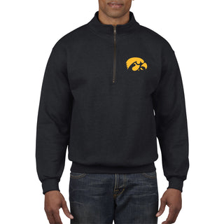 Iowa Primary Logo 1/4 Zip - Black