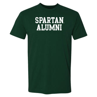 Michigan State University Spartans Basic Block Alumni NLA T Shirt - Forest