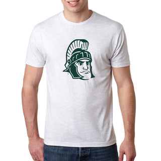 Michigan State University Spartans Sparty Mark Short Sleeve T Shirt - Heather White