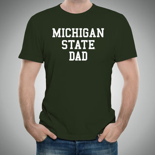 Michigan State University Spartans Basic Block Dad Short Sleeve T Shirt - Forest Green