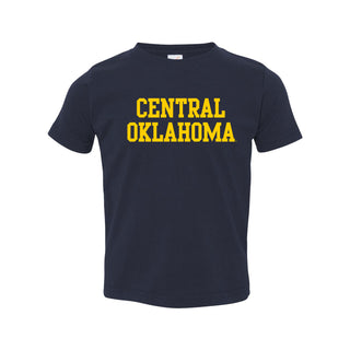 Central Oklahoma Bronchos Basic Block Toddler Short Sleeve T Shirt - Navy