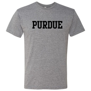 Purdue University Boilermakers Basic Block Short Sleeve T Shirt - Premium Heather