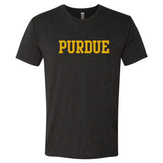 Purdue University Boilermakers Basic Block Short Sleeve T Shirt - Vintage Black