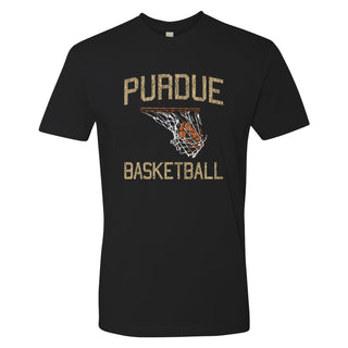 Purdue University Boilermakers Retro Faded Basketball Short Sleeve T Shirt - Black