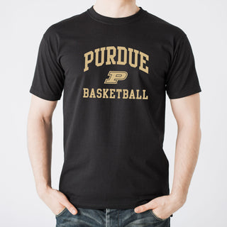 Purdue Arch Logo Basketball T Shirt - Black