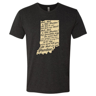 Purdue University Boilermakers Fight Song Short Sleeve T Shirt - Vintage Black