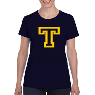 Trinity College Bantams Primary Logo Basic Cotton Womens Short Sleeve T Shirt - Navy