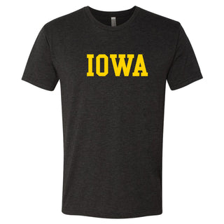University of Iowa Hawkeyes Basic Block Short Sleeve T Shirt - Vintage Black