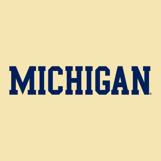 Basic Block University of Michigan Premium Cotton Short Sleeve T Shirt - Banana Cream