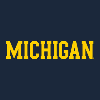 Basic Block University of Michigan Premium Short Sleeve T Shirt - Midnight Navy