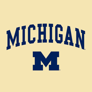 Arch Logo University of Michigan Premium Short Sleeve T Shirt - Banana Cream