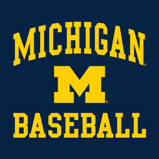 Michigan Wolverines Arch Logo Premium Cotton T-Shirt - Midnight Navy