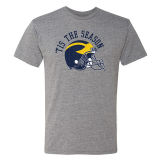 Michigan Tis The Season Football NLA Triblend T-Shirt - Premium Heather