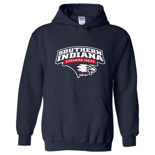 Southern Indiana Screaming Eagles Arch Logo Heavy Blend Hoodie - Navy