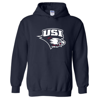 Southern Indiana Screaming Eagles Primary Logo Heavy Blend Hoodie - Navy