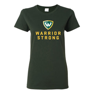 Wayne State University Warrior Strong Womens Short Sleeve T Shirt - Forest
