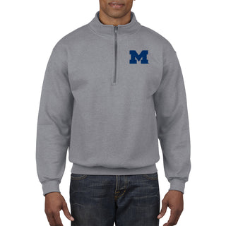 Michigan Primary Logo 1/4 Zip Sweatshirt - Sport Grey