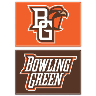 Bowling Green State Falcons Rectangle Magnet, 2pack 2" x 3"