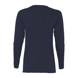 Michigan Plaid Circle Women's Long Sleeve - Navy