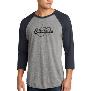 Motown WV 3/4-Sleeve Raglan Tee - Grey/Black