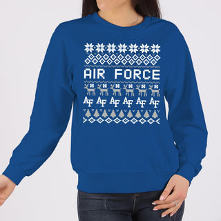 Air Force Academy Ugly Holiday Sweater Crewneck - Royal