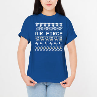 Air Force Academy Holiday Sweater T-Shirt - Royal