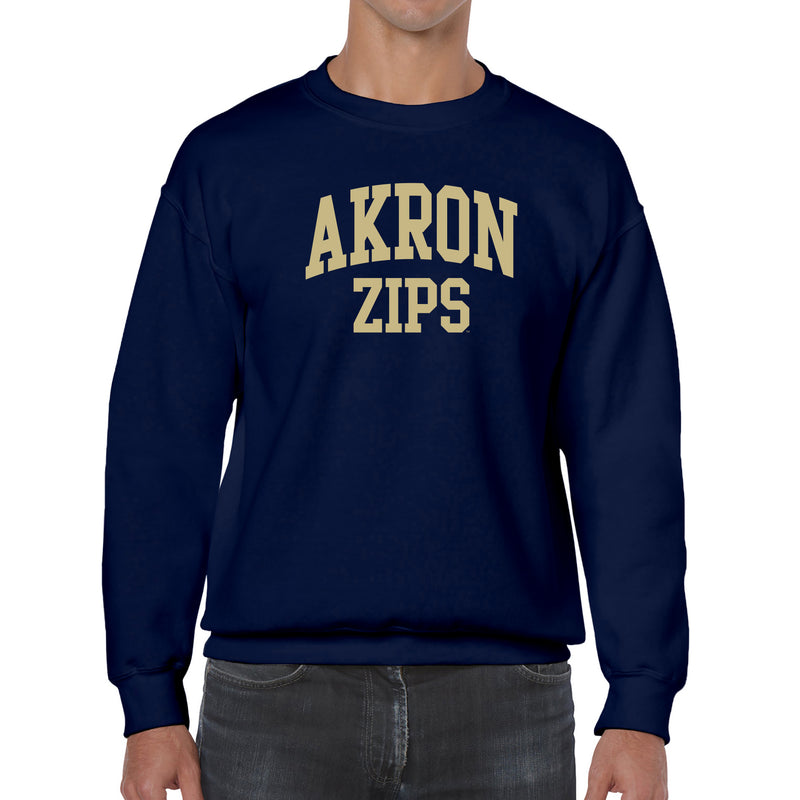 Akron Zips Arch Logo Crewneck Sweatshirt - Navy
