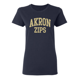 Akron Zips Arch Logo Women's T-Shirt - Navy