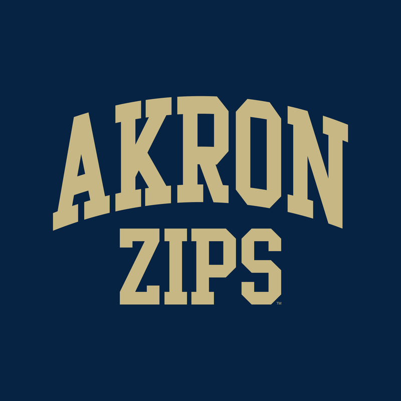 Akron Zips Arch Logo T Shirt - Navy