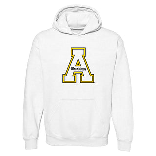 Appalachian State University Mountaineers Primary Logo Cotton Hoodie - White