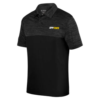 App State Primary Logo LC EMB Shadow Tonal Heather Polo - Black