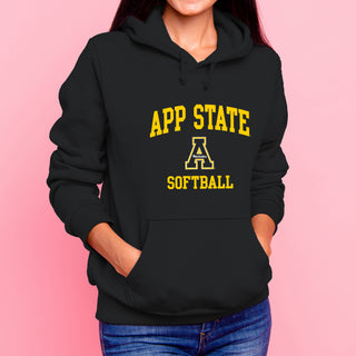 App State Arch Logo Softball Hoodie - Black