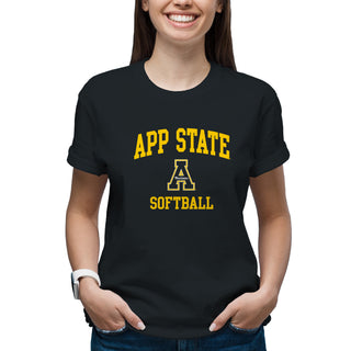 App State Arch Logo Softball T-Shirt - Black