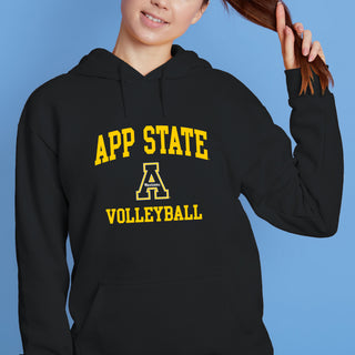 App State Arch Logo Volleyball Hoodie - Black