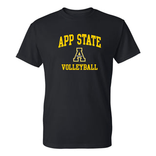 App State Arch Logo Volleyball T-Shirt - Black