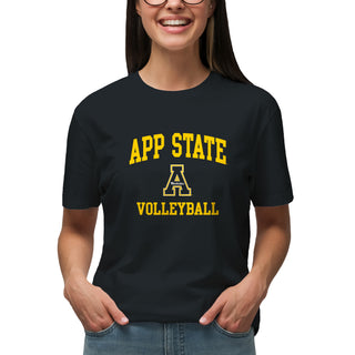 App State Arch Logo Volleyball T-Shirt - Black